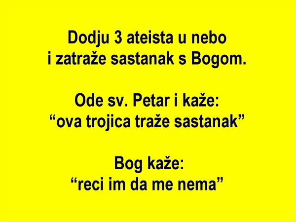 Nema šale s Bogom...