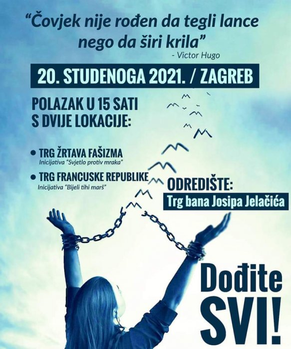 Svjetlom protiv tame, danas 15h, svi na Zg glavni trg!!!