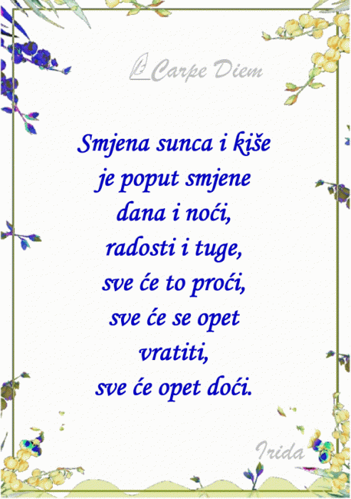 Carpe Diem - ni jedna promjena nije trajna