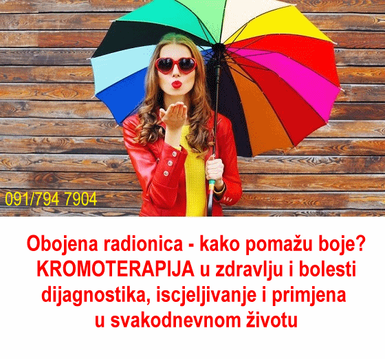 Obojena radionica - KROMOTERAPIJA, znanje o bojama i terapijska primjena boja