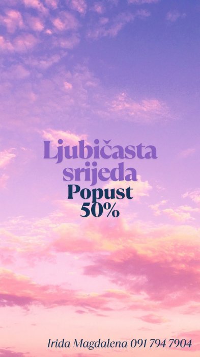 Konzultacije srijedom uz popust, cijelu 2026 g. 💜💜💜