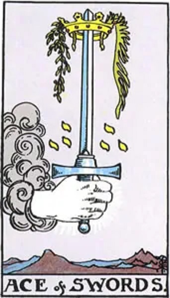 Tarot - Mačevi - zrak - I. AS MAČEVA
