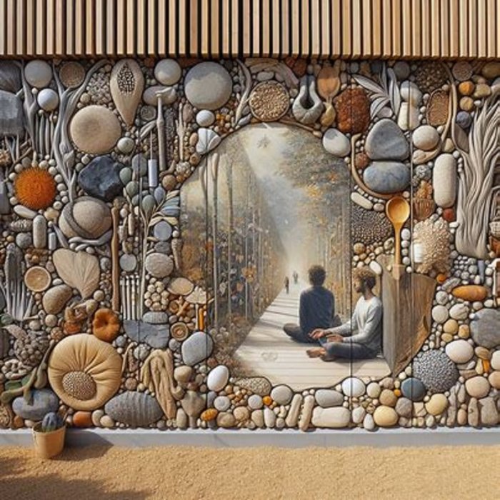 zid(....ljudi vježbaju kičmu...)