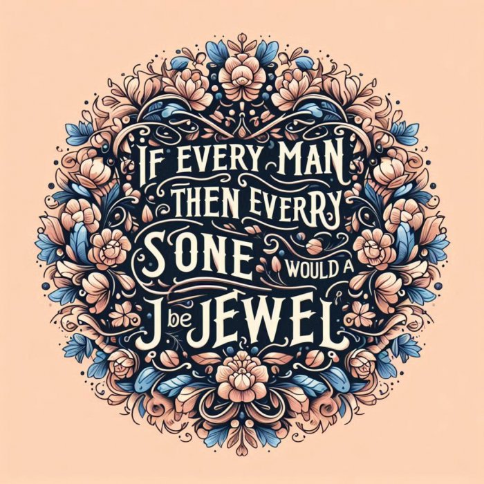 Kad bi svaki čovjek bio čovjek, onda bi svaki kamen bio dragulj