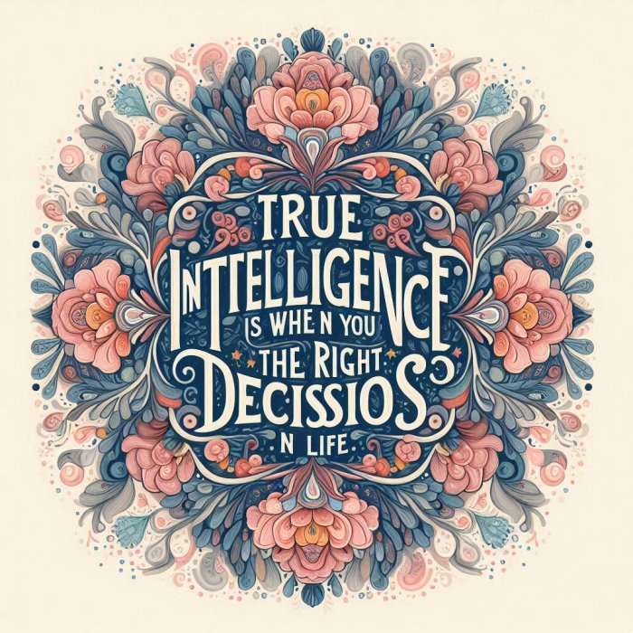 Prava inteligencija je kad u životu donosite prave odluke
