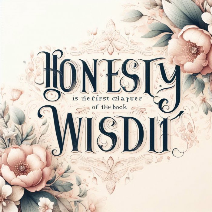 Poštenje je prvo poglavlje u knjizi mudrosti