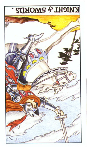 Karta dana-Vitez mačeva-obrnuta