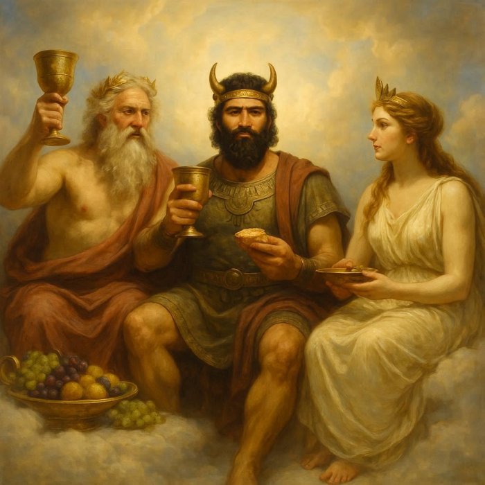 od kuda čovjeku želja( pij i jedi..tek u raju s bogovima se sudbina dijeli)