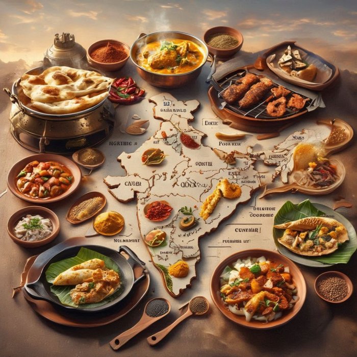 Indijska kuhinja - stilovi kuhanja, začini i poznata jela po regijama