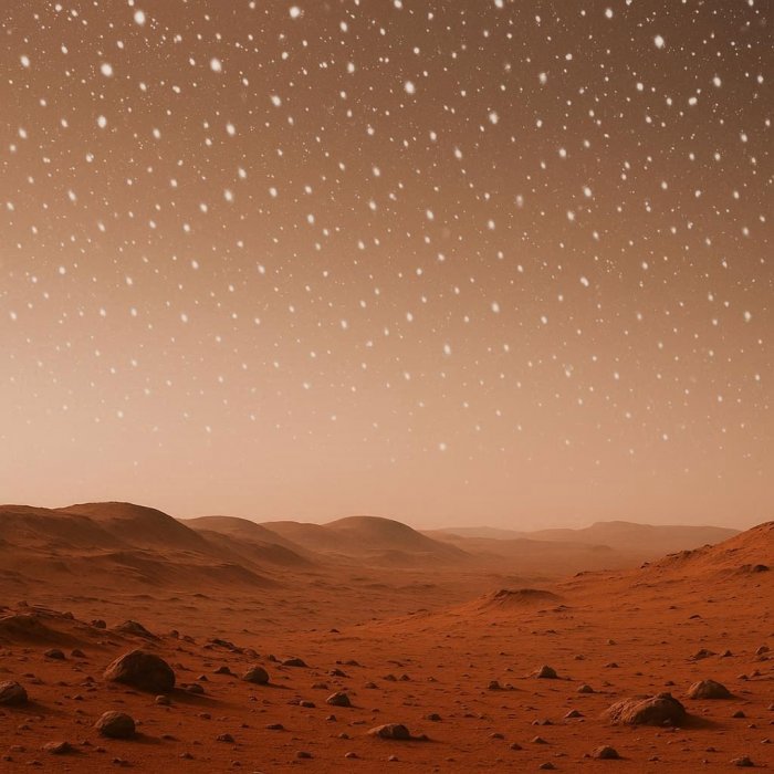 Na Marsu je padao snijeg, no nije dotaknuo tlo