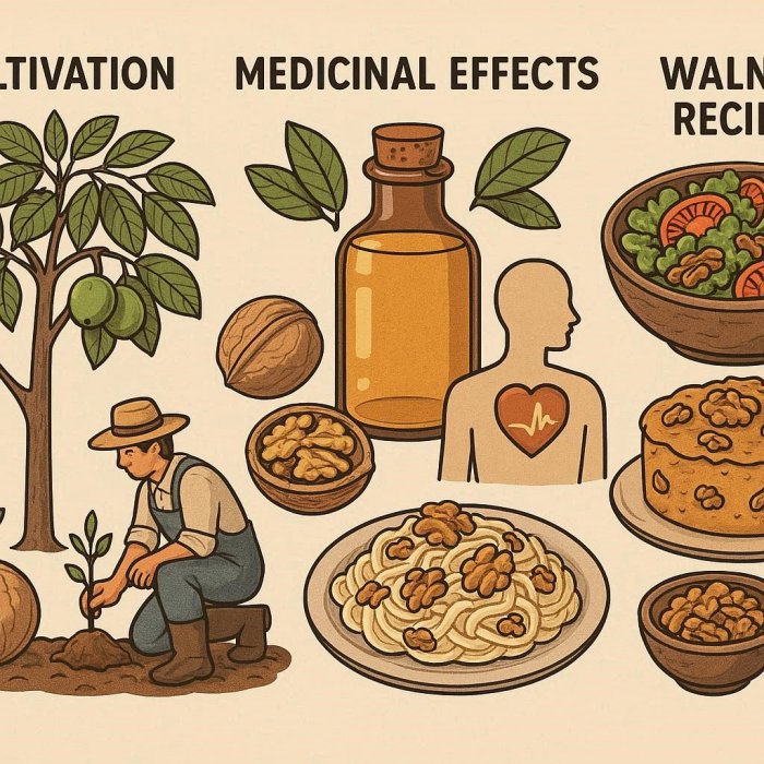 UZGOJ, LJEKOVITO DJELOVANJE, RECEPTI „ORAHA“