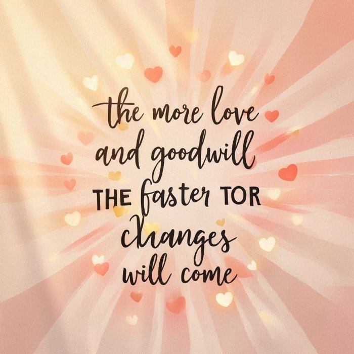 PORUKA ZA 28. TRAVNJA - Što je više ljubavi i dobre volje, promjene će brže doći