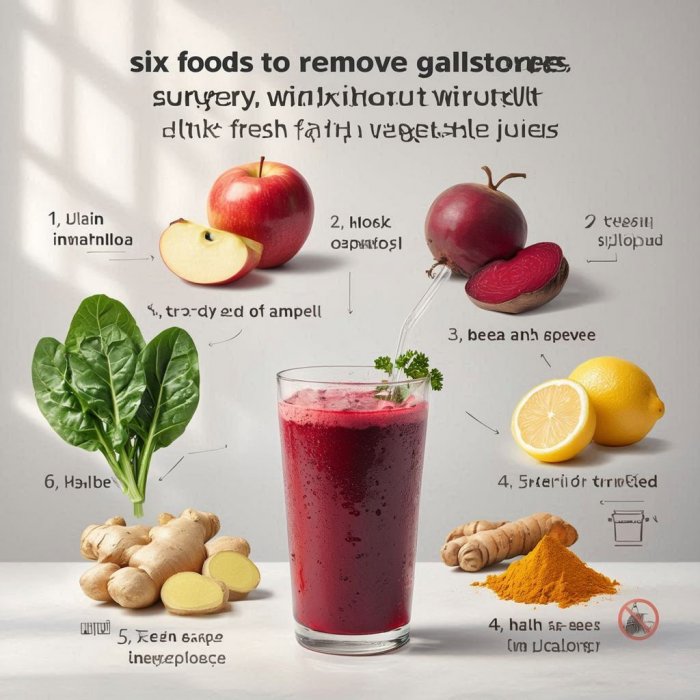 Šest namirnica za uklanjanje žučnih kamenaca bez operacije