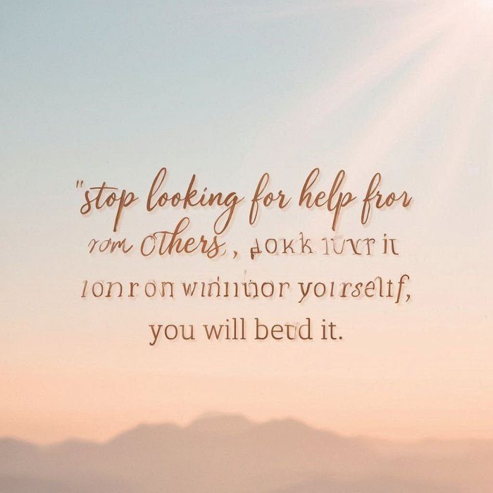 PORUKA ZA 24. SIJEČNJA - Prestani tražiti pomoć od drugih