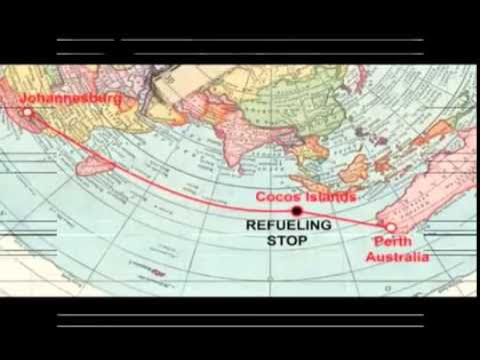 Zemlja kao okrugla ravna ploča Čudne vazdušne rute na južnoj hemisferi