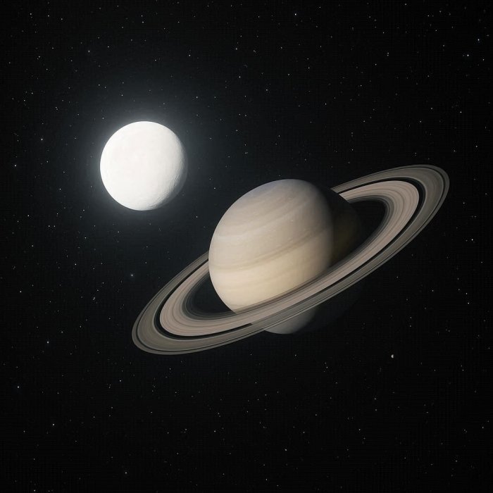 Saturnov mjesec izbjeljuje susjede