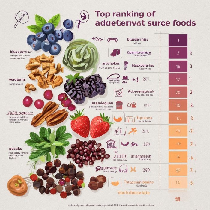 Top ljestvica namirnica izvora antioksidansa