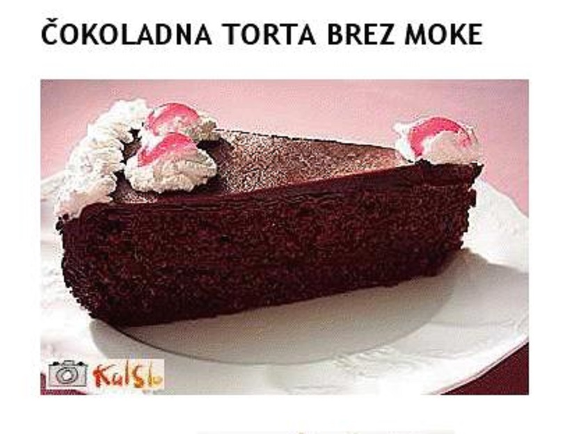 ČOKOLADNA TORTA BREZ MOKE