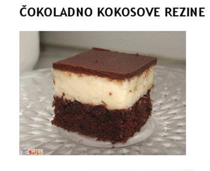 ČOKOLADNO KOKOSOVE REZINE