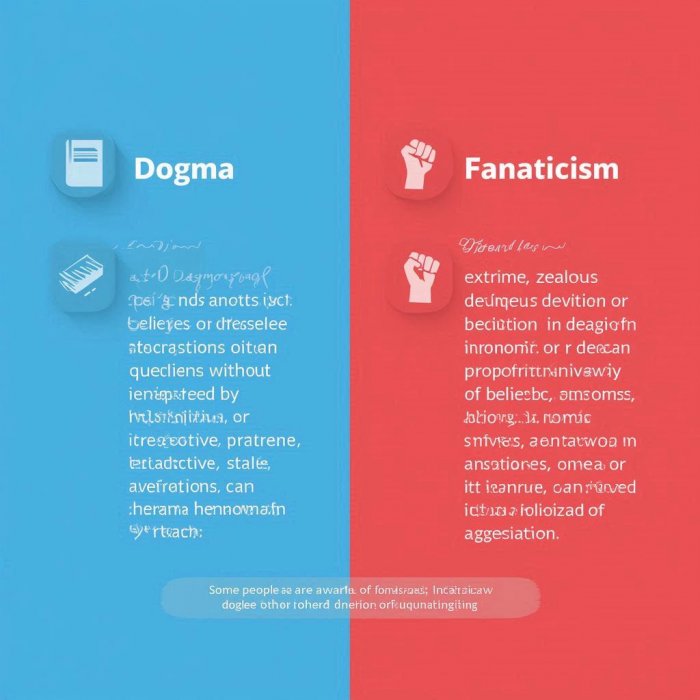 Šta vi smatrate dogmom i fanatizmom