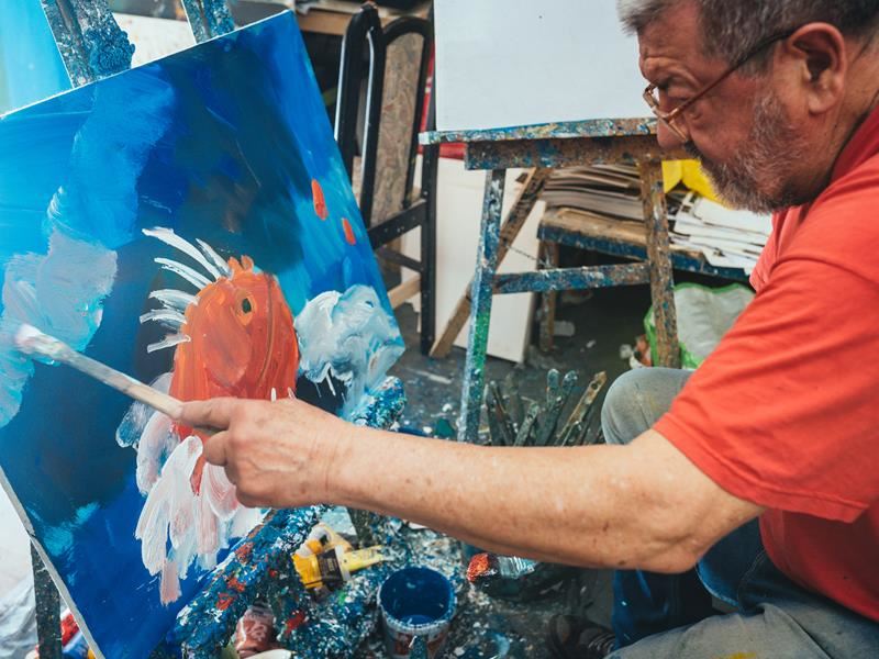 SLAUDIO FRANK, akademski slikar