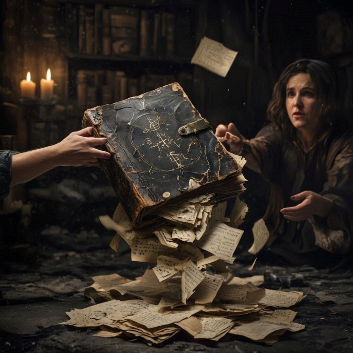 Spremila je grimorij (knjiga vradžbina) do sljedeće prilike