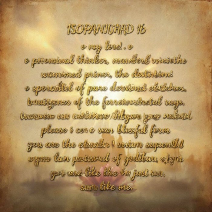 Išopanišada (16. mantra)