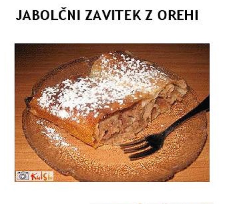 JABOLČNI ZAVITEK Z OREHI
