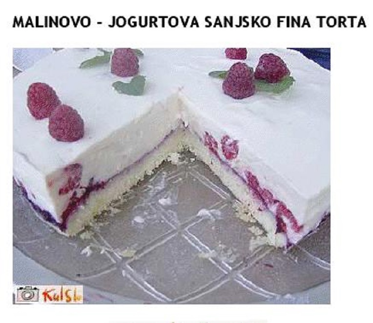 MALINOVO - JOGURTOVA SANJSKO TORTA