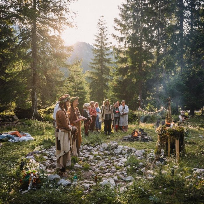 Poganska svadba na jasi u Gozd Martuljku, Slovenija