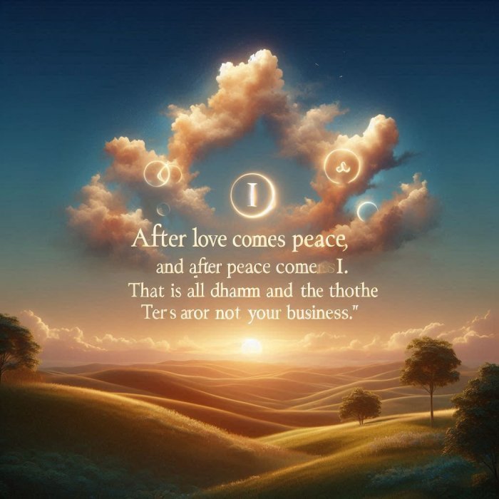 Poslije ljubavi dolazi mir