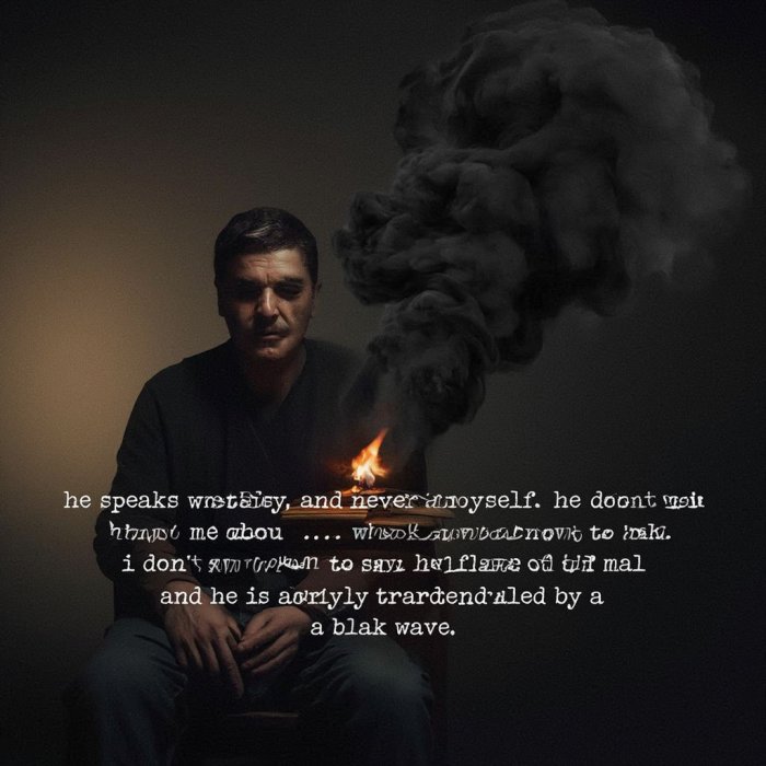 i nikad o sebi (..već mu prijeti..ko da zna )