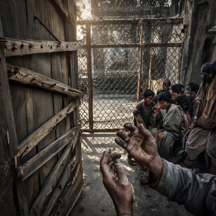 Prikucaše letve na vrata svoga hrama