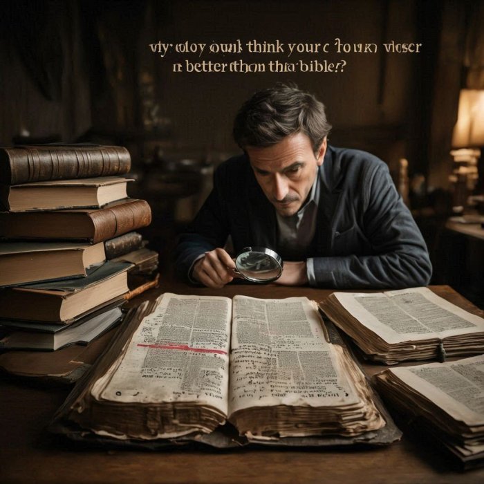 39) Zašto mislite da su vaše knjige bolje od Biblije? (II dio)