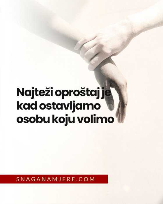 Nekada ljubav nije dovoljna kako bi se izgradio zdrav odnos