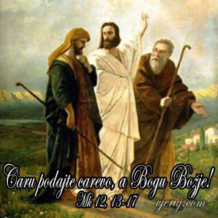 Caru carevo, Bogu Božje..., a vama...?