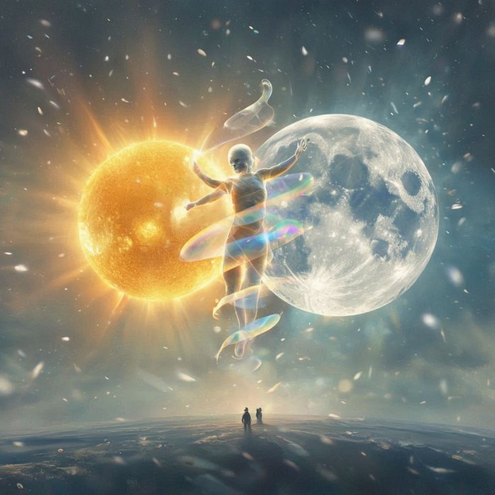 Spiritualni uzlet duše uz beskonačni ples svjetlosti sunca i mjeseca