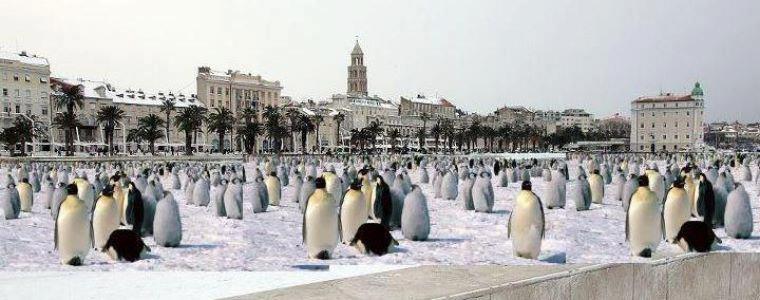 ...u Splitu otvorena sezona skijanja/kupanja 2012