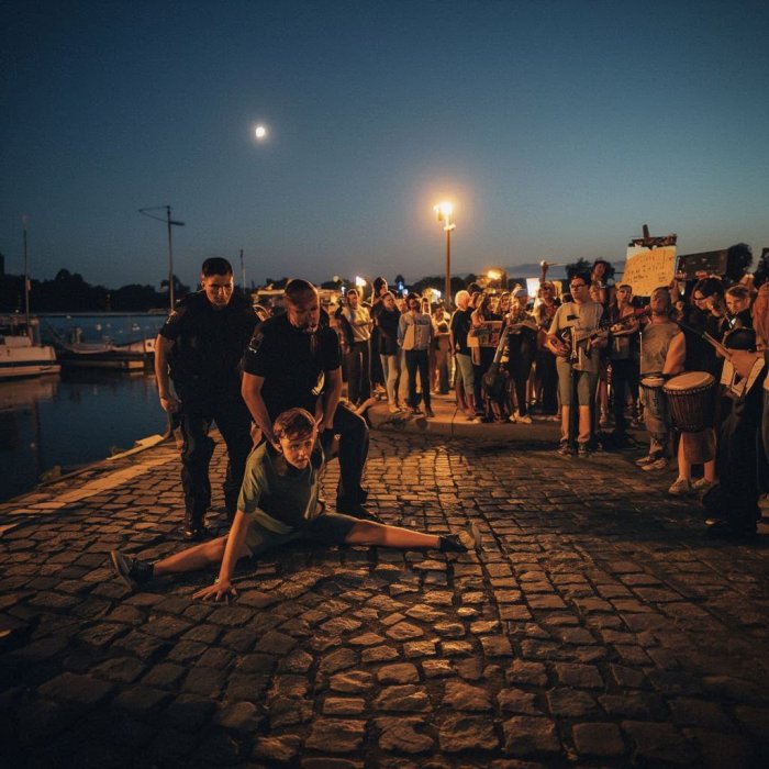 ....muzika i demonštranancjun...