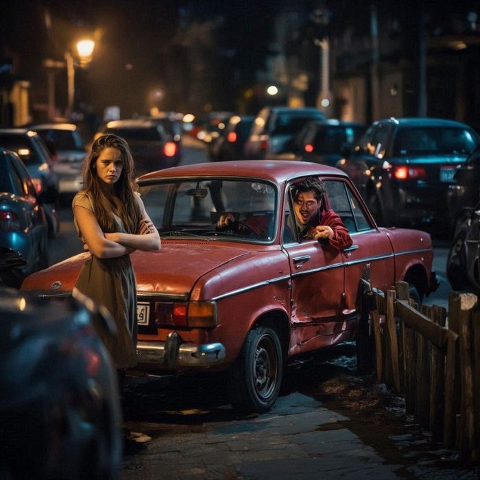 vožnja u crvenom autu u snu