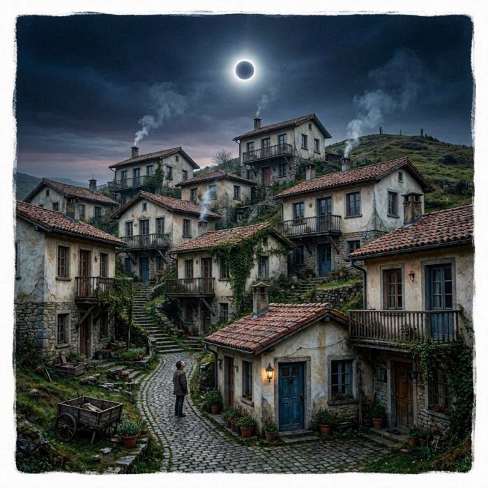 sanjati kuće, naselje pod brdom