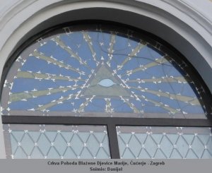 simbol oka na crkvi u Zagrebu