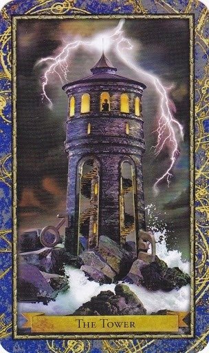 Čarobnjački tarot - Kula (Vodič kroz krizu, Karmički sud)