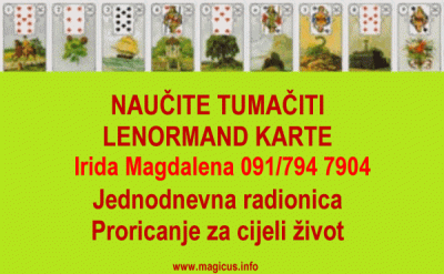NAUČITE TUMAČITI LENORMAND KARTE - Jednodnevna radionica