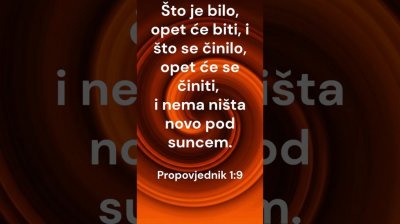 I nema ništa novo pod suncem...