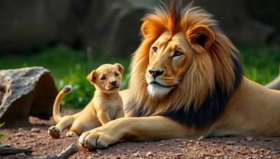 Ljubav umire za ono što voli - Lav i psetance (istiniti događaj)