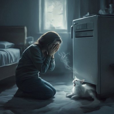 TUMACENJE SNA - mačak pod zamrzivačem