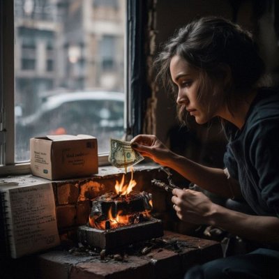 Jet je izvela vradžbinu zarađivanja zapalivši nad kaminom novčanicu