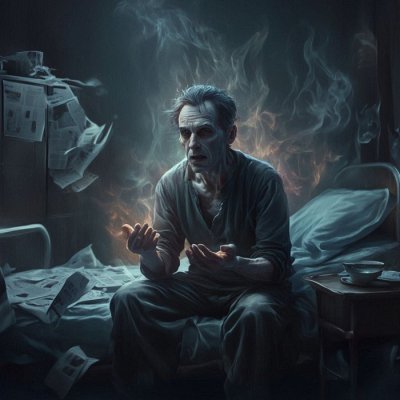 Sada je na treperavom i slabom svjetlu bolničke sobe izvodio vradžbine