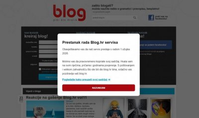 Dio povijesti hrvatskog Interneta odlazi u nepovrat: gasi se Blog.hr